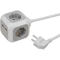 Brennenstuhl Alea-Power stekkerblok met 4 stopcontacten en USB grijs (1,4 meter)
