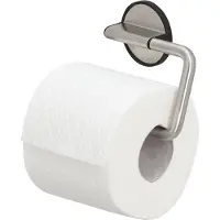 Tiger Tune - Wc rolhouder zonder boren - Toiletrolhouder - Zelfklevend 3M tape - RVS geborsteld / Zwart