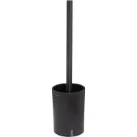 Tiger Tune - Toiletborstel met houder vrijstaand - Zwart metaal geborsteld / Zwart - Gunmetal black