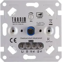 Tradim Led dimmer inbouw 3-500W | Fase Afsnijding (RC) | 2489H