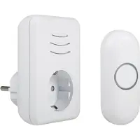 Byron DBY-22313 - Deurbel Draadloze set - 150m Bereik - IP44 waterdicht - Wit