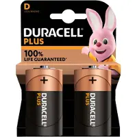 Duracell Alkaline Plus D batterijen 2 stuks