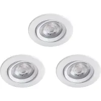 Philips Sparkle inbouwspot, inbouwspots, niet vervangbare lampen, LED, 2700 K, 350 lm, wit