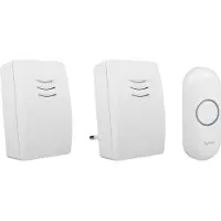 Byron DBY-21134 - Deurbel Draadloze set - 100m Bereik - IP44 waterdicht - Wit