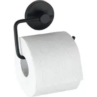 Wenko Vacuum-Loc Toiletrolhouder Milazzo mat zwart - WC Rolhouder - Bevestigen zonder boren