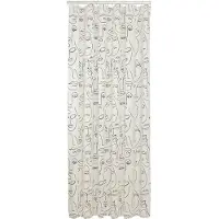 Sealskin Mind Douchegordijn 180x200 Cm Peva Zwart / Wit