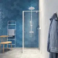 Sealskin Contour Douchecabine Zij Instap Draaideur 90x90cm Mat Wit - Veiligheidsglas - Douche, Douchecabines - 8720314710786
