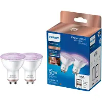 Philips Slimme Ledspot Par16 Gekleurd Gu10 4,7w Set Van 2