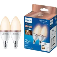 Philips Slimme Ledlamp C37 E14 4,9w 2 Stuks