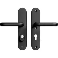 Axa Oval Plus veiligheidsbeslag achterdeur U kruk/kruk PC72 met kerntrekbeveiliging SKG3 - aluminium/zwart