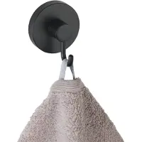Wenko Haakset Vacuum-loc Rond 2 Stuks Zelfklevend Zwart