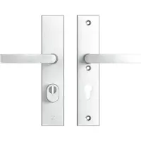 Axa Edge Plus veiligheidsbeslag achterdeur rechthoekig schild Blok kruk/kruk PC72 met kerntrekbeveiliging SKG3 - aluminium