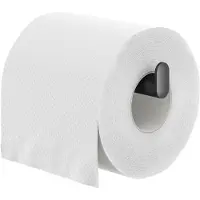 Tiger Carv - WC rolhouder - Toiletrolhouder - Zonder klep - Zonder boren - Boren of lijmen - Zwart