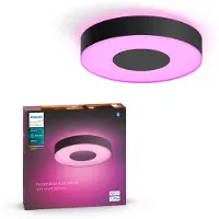 Philips Hue Xamento badkamerplafondlamp - wit en gekleurd licht - zwart - 38cm