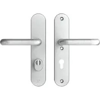 Axa Oval Plus veiligheidsbeslag achterdeur U kruk/kruk PC72 met kerntrekbeveiliging SKG3 - aluminium