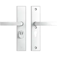 Axa Edge Plus veiligheidsbeslag achterdeur rechthoekig schild Blok kruk/kruk PC55 met kerntrekbeveiliging SKG3 - aluminium