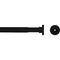 Sealskin Seallux Douchegordijnstang - 125-220 cm - Zwart