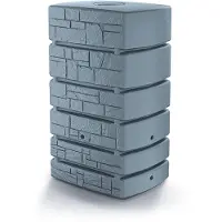 Prosperplast Regenton Stone Tower 500 liter – Grijs | Steen effect Muur regenton