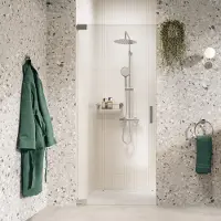 Sealskin Draaideur in nis pure 80x200 cm helder glas antikalk zilver hoogglans