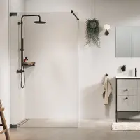 Sealskin Inloopdouche Pure 120x200cm - Gunmetal Grijs Profiel - 8 Mm Helder Glas