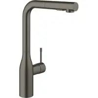 GROHE Essence New Keukenkraan L-uitloop Dual Spray Hard Graphite