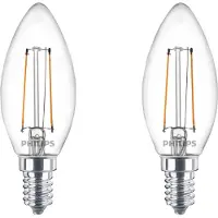 Philips 2W - E14 - 2700K - 250 lumen set van 2