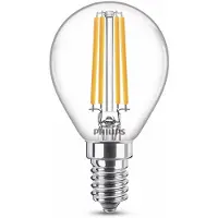 Philips 6x LED lamp E14 | Kogel P45 | Filament | Helder | 2700K | 6.5W (60W)