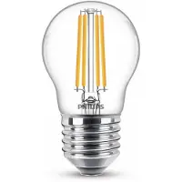 Philips 6x LED lamp E27 | Kogel P45 | Filament | Helder | 2700K | 6.5W (60W)