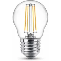 Philips 6x LED lamp E27 | Kogel P45 | Filament | Helder | 2700K | 4.3W (40W)