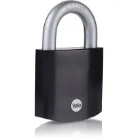 Yale Hangslot RVS zware uitvoering 63 mm zwart