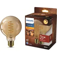 Philips 6x LED lamp E27 | Globe | Vintage | Goud | 1800K | Dimbaar | 4W (25W)