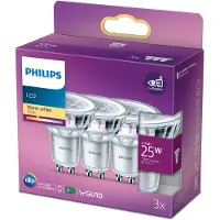 Philips Energiezuinige Spot - 25 W - GU10 - warmwit licht - 3 stuks - Bespaar op energiekosten