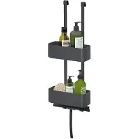 Tiger 2-Store - Ophangbaar doucherek 25 cm - Zonder boren - Zwart