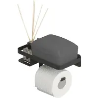 Tiger Toiletrolhouder Caddy - Rvs - Met Planchet - Zwart
