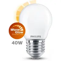 Philips 6x LED lamp E27 | Kogel P45 | WarmGlow | Mat | 2200-2700K | 3.4W (40W)