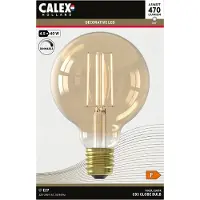 Calex 6x LED lamp E27 | Globe G95 | Filament | Goud | 2100K | Dimbaar | 4.5W (40W)