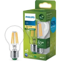 Philips Čirá gloeilamp met een traditioneel uiterlijk, 60 Watt, A60, E27, 4 Watt, 60 Watt (equivalent), E27 fitting, 840 lumen, 50.000 uur, Warm wit
