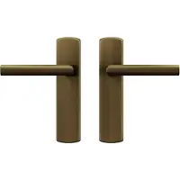 Axa Curve klik deurkruk Blok op blind schild - aluminium/brons