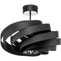 Domiluce Plafondlamp , Vento, dimbare, Zwart, Woonkamer, Metaal, Modern