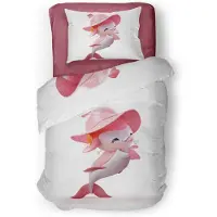 Eleganzzz Kinder Dekbedovertrek Micropercal Jingel - pink 140x200/220cm