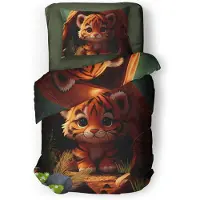 Eleganzzz Kinder Dekbedovertrek Micropercal Bobby - brown 140x200/220cm