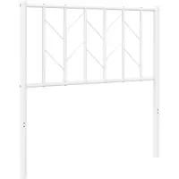 vidaXL Vervangend hoofdbord 80 cm metaal wit