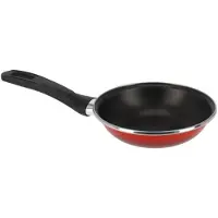 Magefesa Aluminium koekenpan/hapjespan Merida rood met anti-aanbak laag 18 cm - Koekenpannen