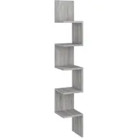 vidaXL Hoekwandschap 20x20x127,5 cm bewerkt hout grijs sonoma eiken