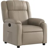 vidaXL Fauteuil verstelbaar kunstleer cappuccinokleurig