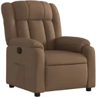 vidaXL Fauteuil verstelbaar stof bruin