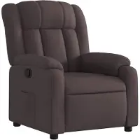 vidaXL Fauteuil verstelbaar stof donkerbruin