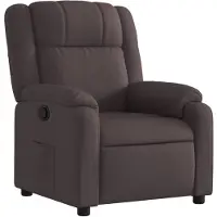 vidaXL Fauteuil verstelbaar stof donkerbruin