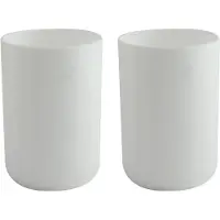 Spirella Drinkbeker/limonadebeker - 4x - PS kunststof - wit - 490 ml - Bekers