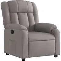 vidaXL Fauteuil verstelbaar stof taupe